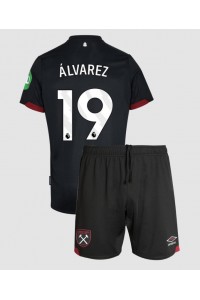 West Ham United Edson Alvarez #19 Babyklær Borte Fotballdrakt til barn 2024-25 Korte ermer (+ Korte bukser)